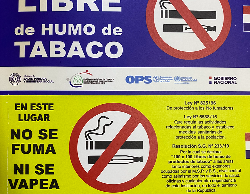 Espacios libres de humo, protege a la población de los daños que causa el tabaco