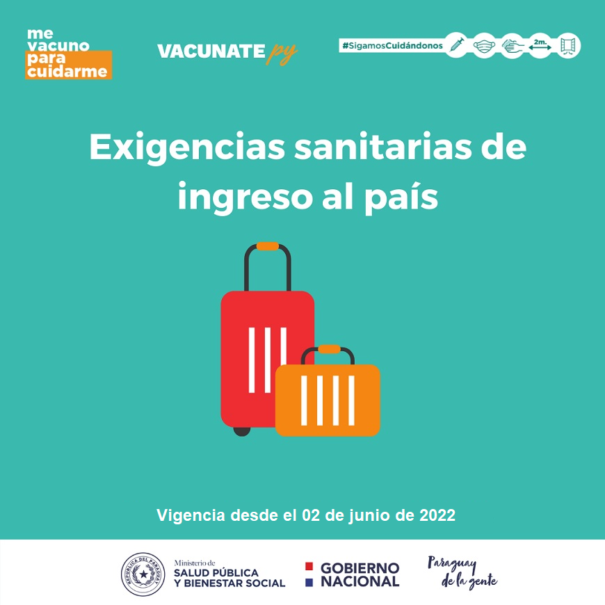 Requisitos vigentes de ingreso a Paraguay – 02-06-2022
