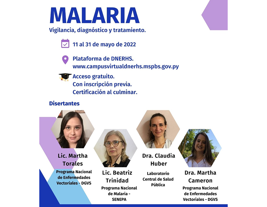 Siguen abiertas las inscripciones para la capacitación virtual en malaria