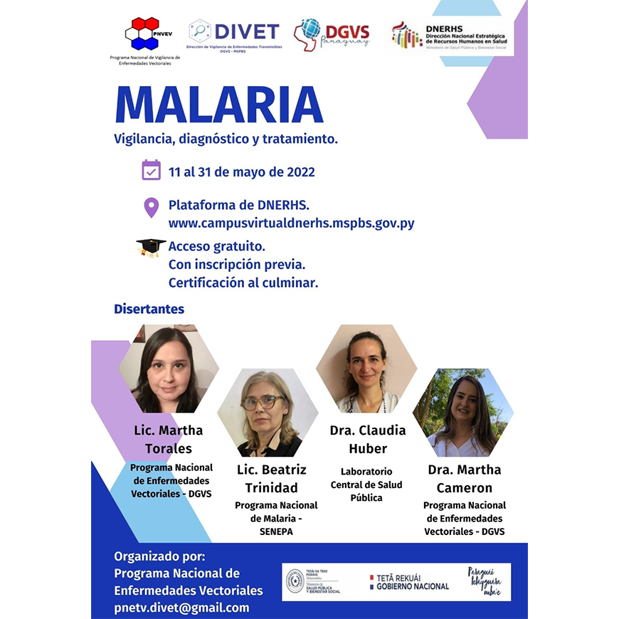 Siguen abiertas las inscripciones para la capacitación virtual en malaria – 26-04-2022