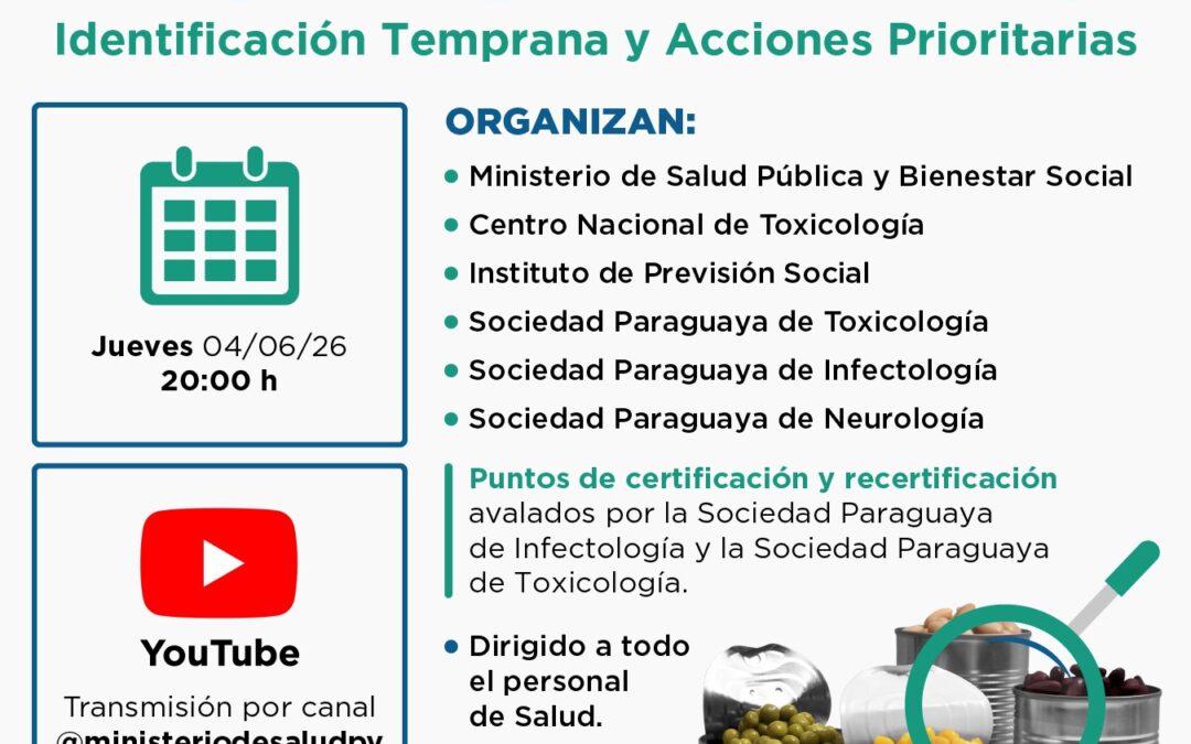 Webinario sobre Botulismo: identificación temprana y acciones prioritarias