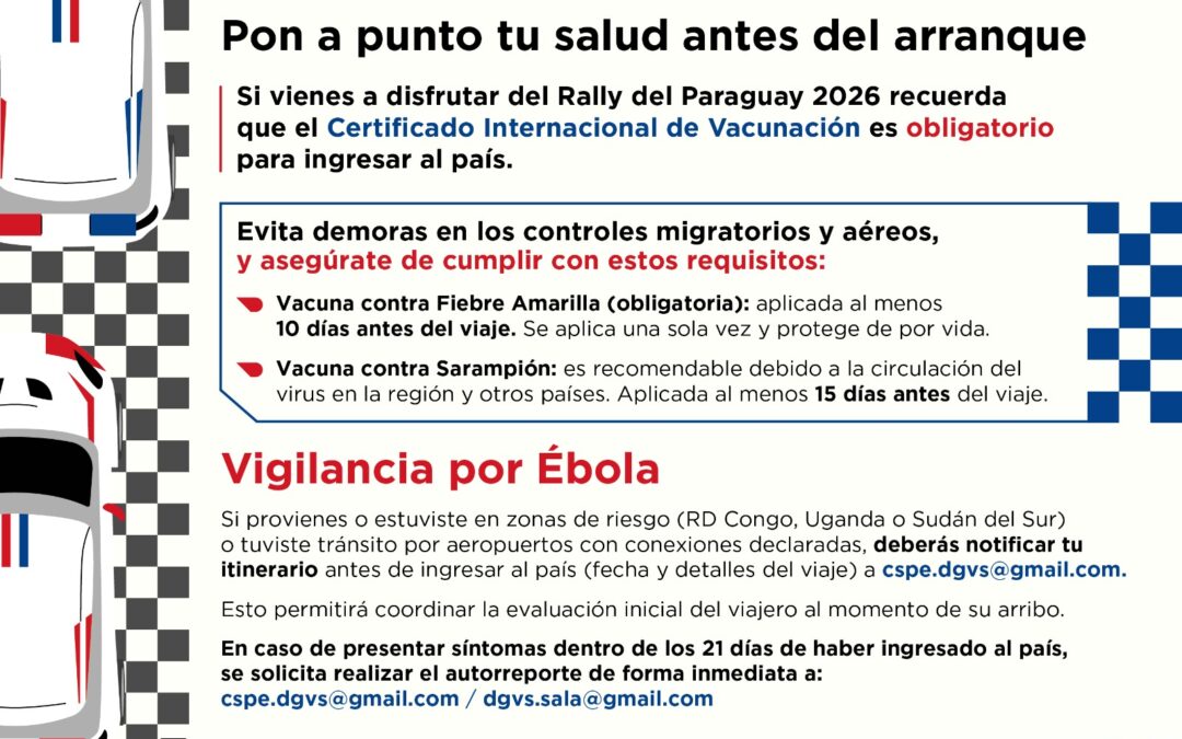 Viví el Rally del Paraguay de forma segura: recomendaciones para cuidar tu salud y seguridad